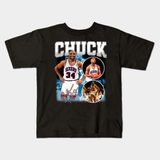 Charles Barkley The Chuck Basketball Legend Signature Vintage Retro 80s 90s Bootleg Rap Style Kids T-Shirt